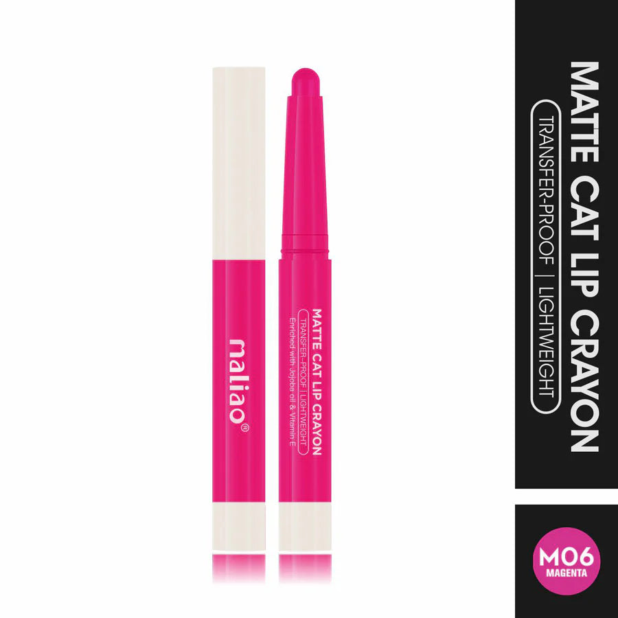 Maliao Matte Cat Lip Crayon Transfer Proof And Light Weight Long Lasting Color