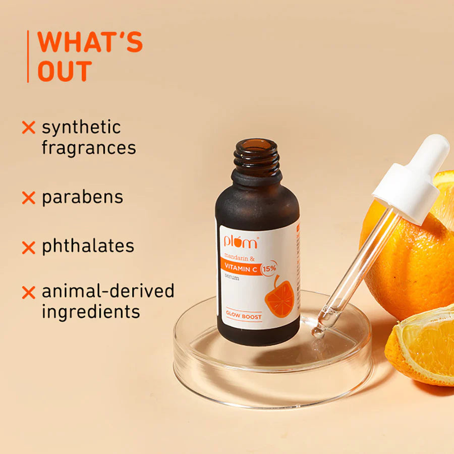 plum 15% Vitamin C Serum with Mandarin for glowing skin