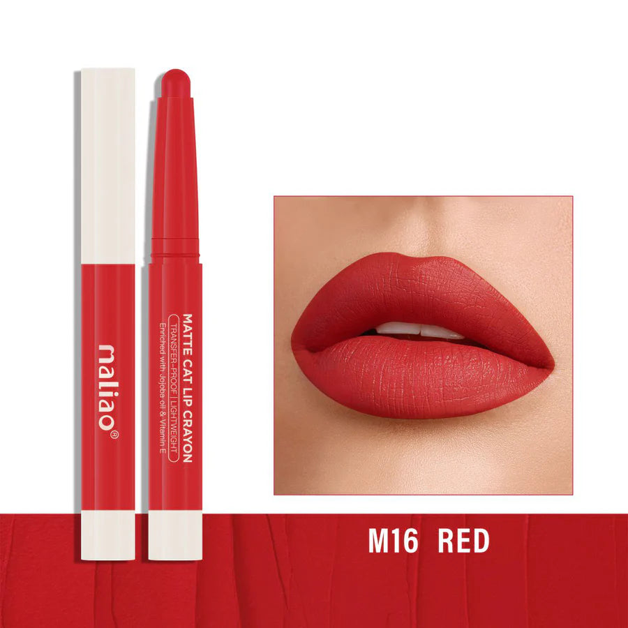 Maliao Matte Cat Lip Crayon Transfer Proof And Light Weight Long Lasting Color