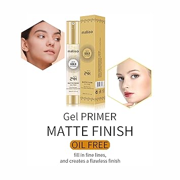 Maliao Gel Base Primer, Transparent Gold Crystals, 30 ml