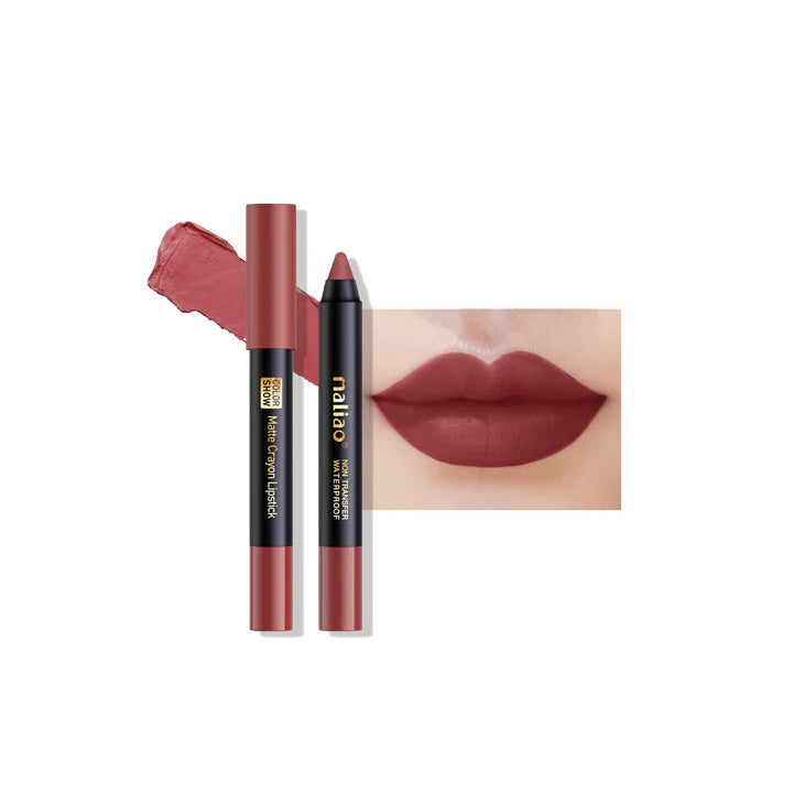 Maliao Matte Crayon Lipstick Non Transfer Waterproof Color Show