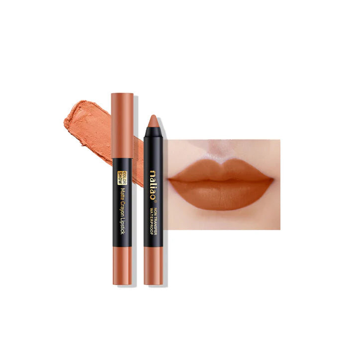 Maliao Matte Crayon Lipstick Non Transfer Waterproof Color Show