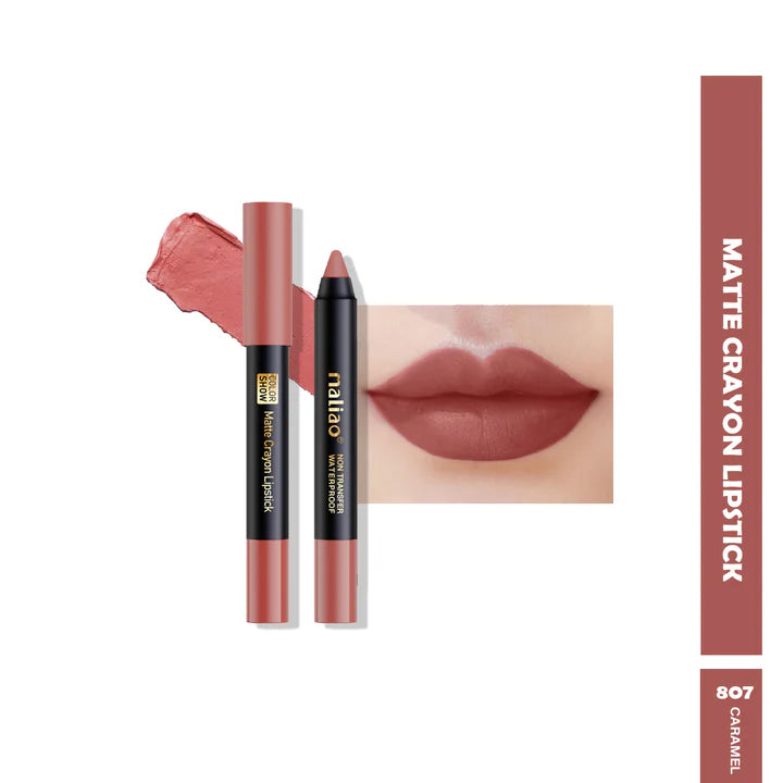 Maliao Matte Crayon Lipstick Non Transfer Waterproof Color Show
