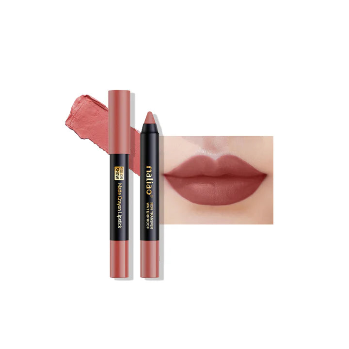 Maliao Matte Crayon Lipstick Non Transfer Waterproof Color Show