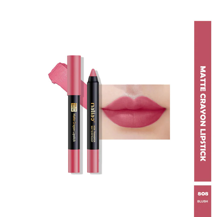 Maliao Matte Crayon Lipstick Non Transfer Waterproof Color Show
