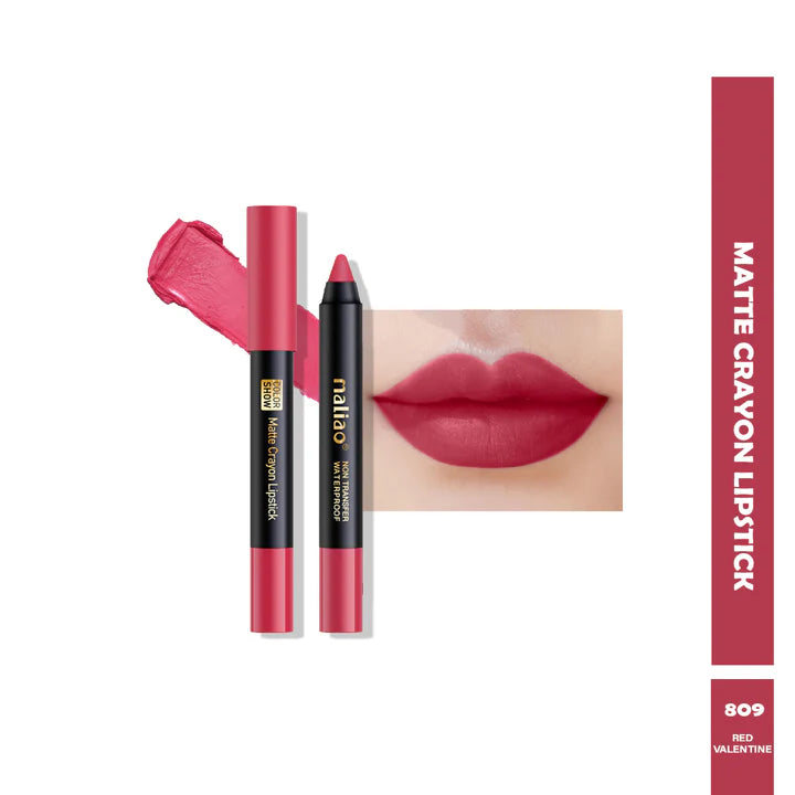 Maliao Matte Crayon Lipstick Non Transfer Waterproof Color Show