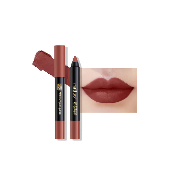 Maliao Matte Crayon Lipstick Non Transfer Waterproof Color Show
