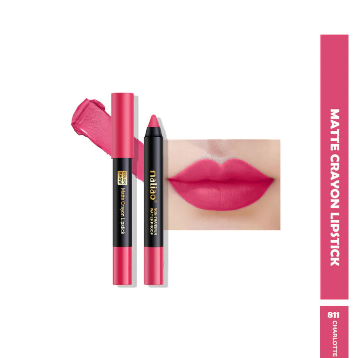 Maliao Matte Crayon Lipstick Non Transfer Waterproof Color Show
