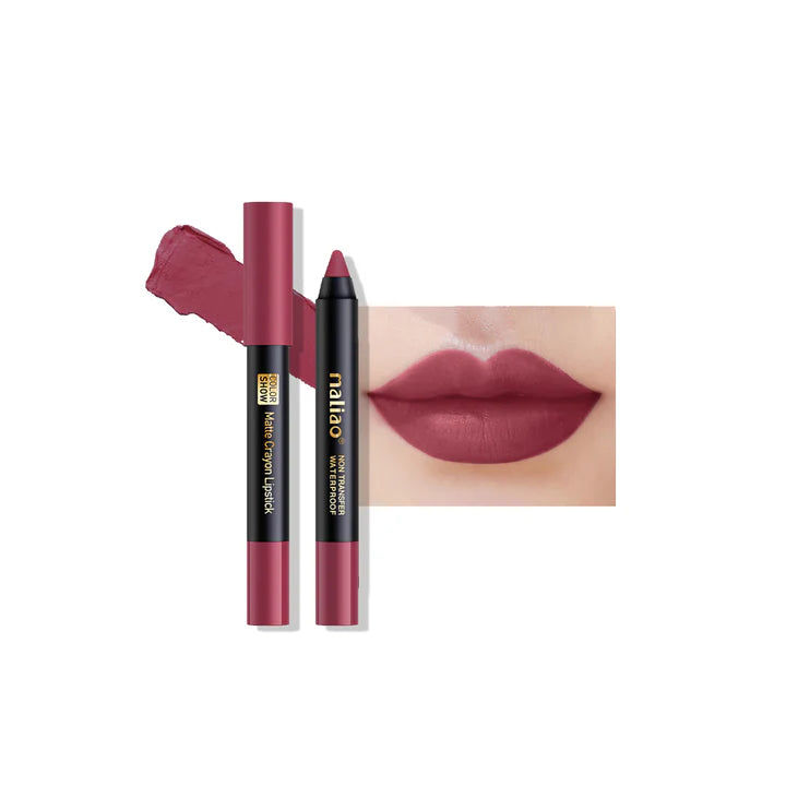 Maliao Matte Crayon Lipstick Non Transfer Waterproof Color Show