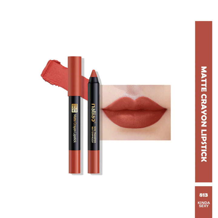 Maliao Matte Crayon Lipstick Non Transfer Waterproof Color Show