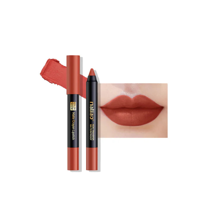 Maliao Matte Crayon Lipstick Non Transfer Waterproof Color Show