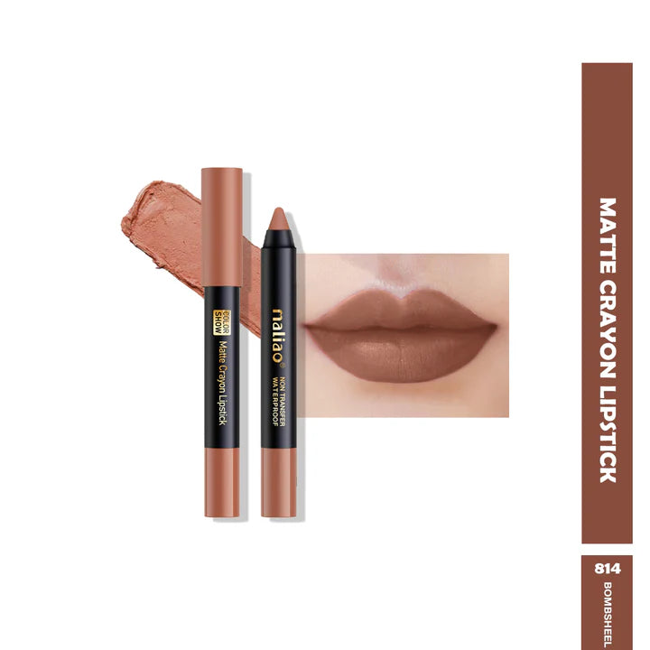 Maliao Matte Crayon Lipstick Non Transfer Waterproof Color Show