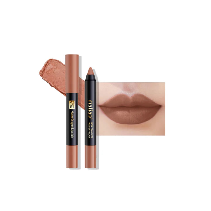 Maliao Matte Crayon Lipstick Non Transfer Waterproof Color Show