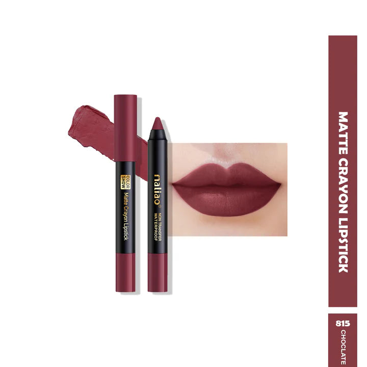 Maliao Matte Crayon Lipstick Non Transfer Waterproof Color Show