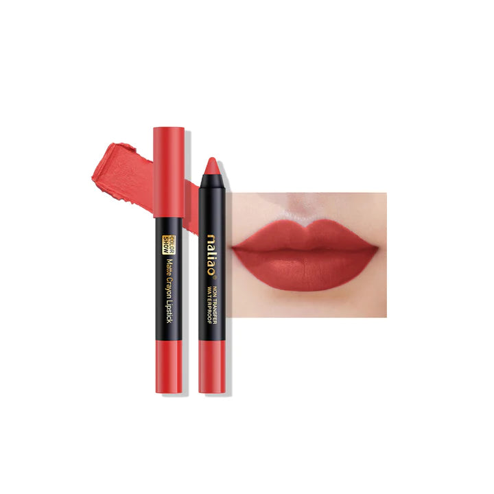 Maliao Matte Crayon Lipstick Non Transfer Waterproof Color Show