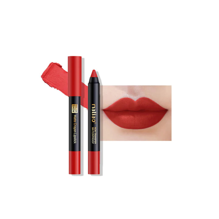 Maliao Matte Crayon Lipstick Non Transfer Waterproof Color Show