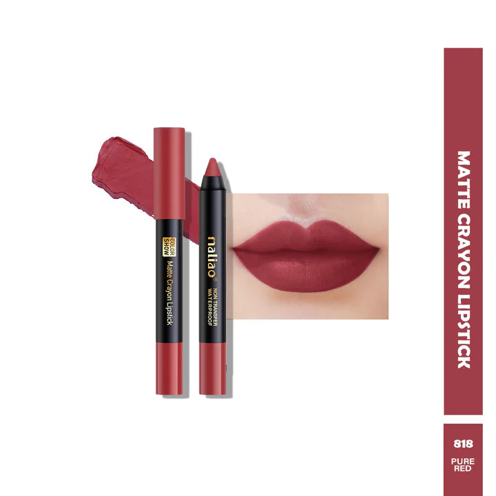 Maliao Matte Crayon Lipstick Non Transfer Waterproof Color Show