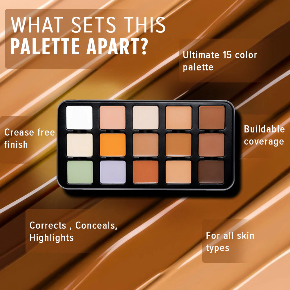 Character 15 Shades Pro Concealer Palette C-A302