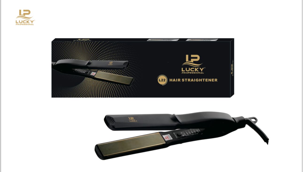 Lucky Professional Hair Straightener gold plates