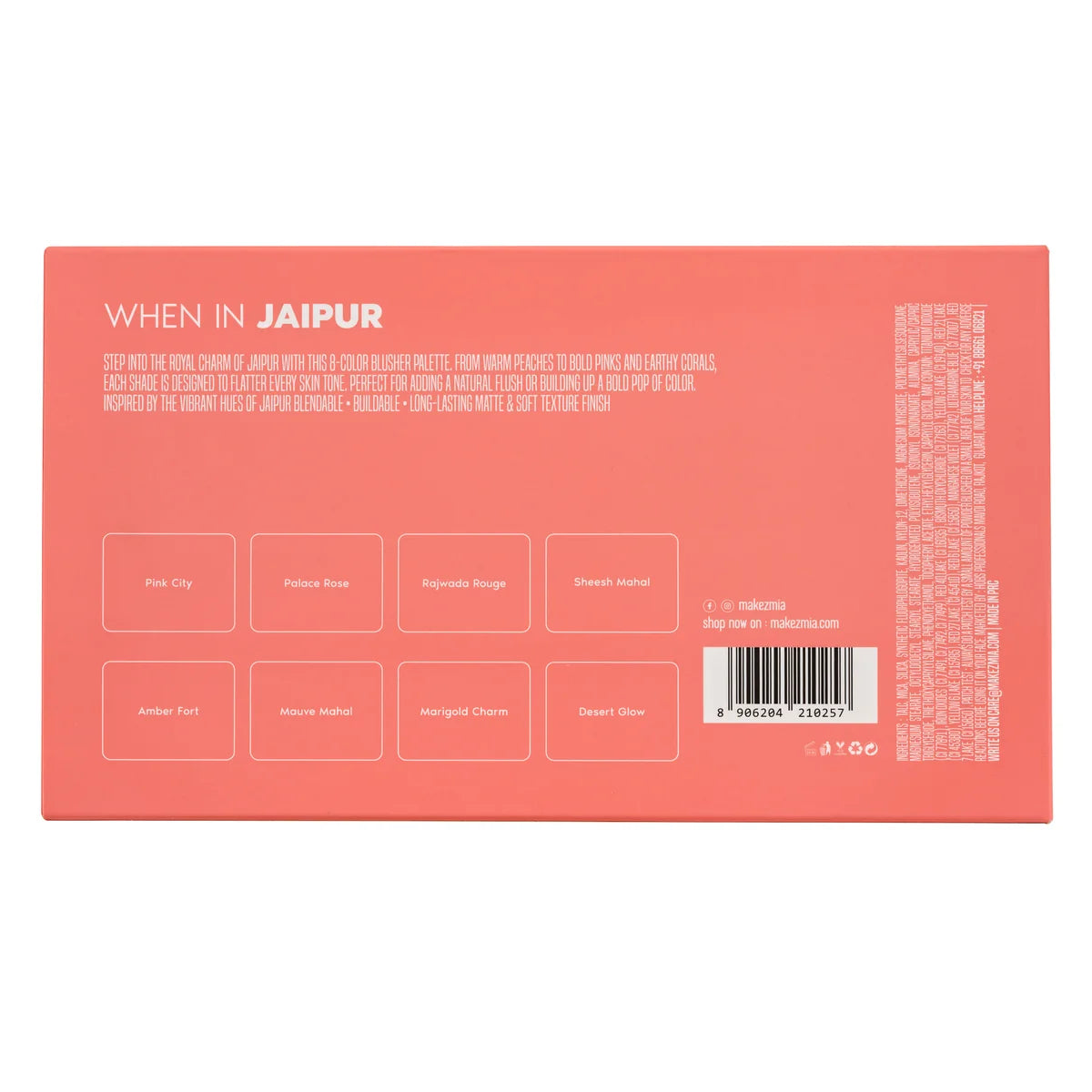 Makezmia When In Jaipur Blush Palette