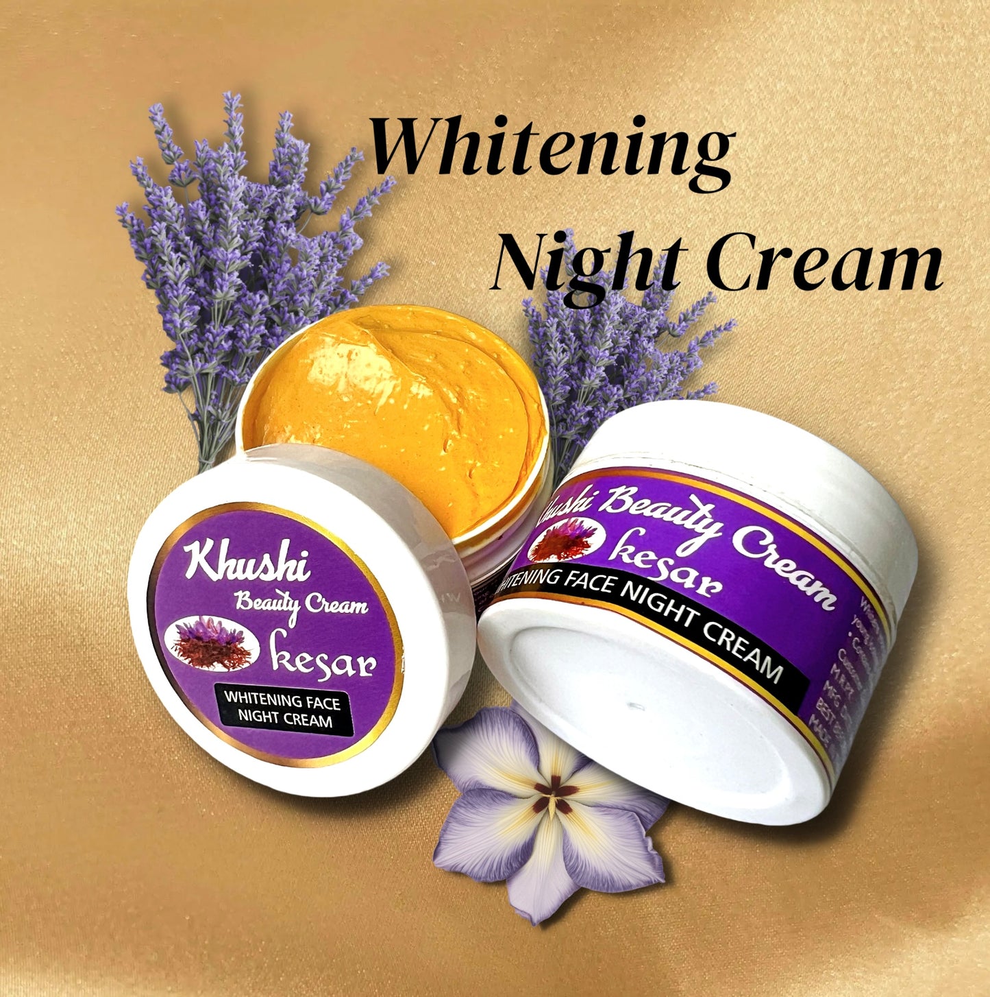 Khushi Beauty Cream Kesar Whitening Night Cream.