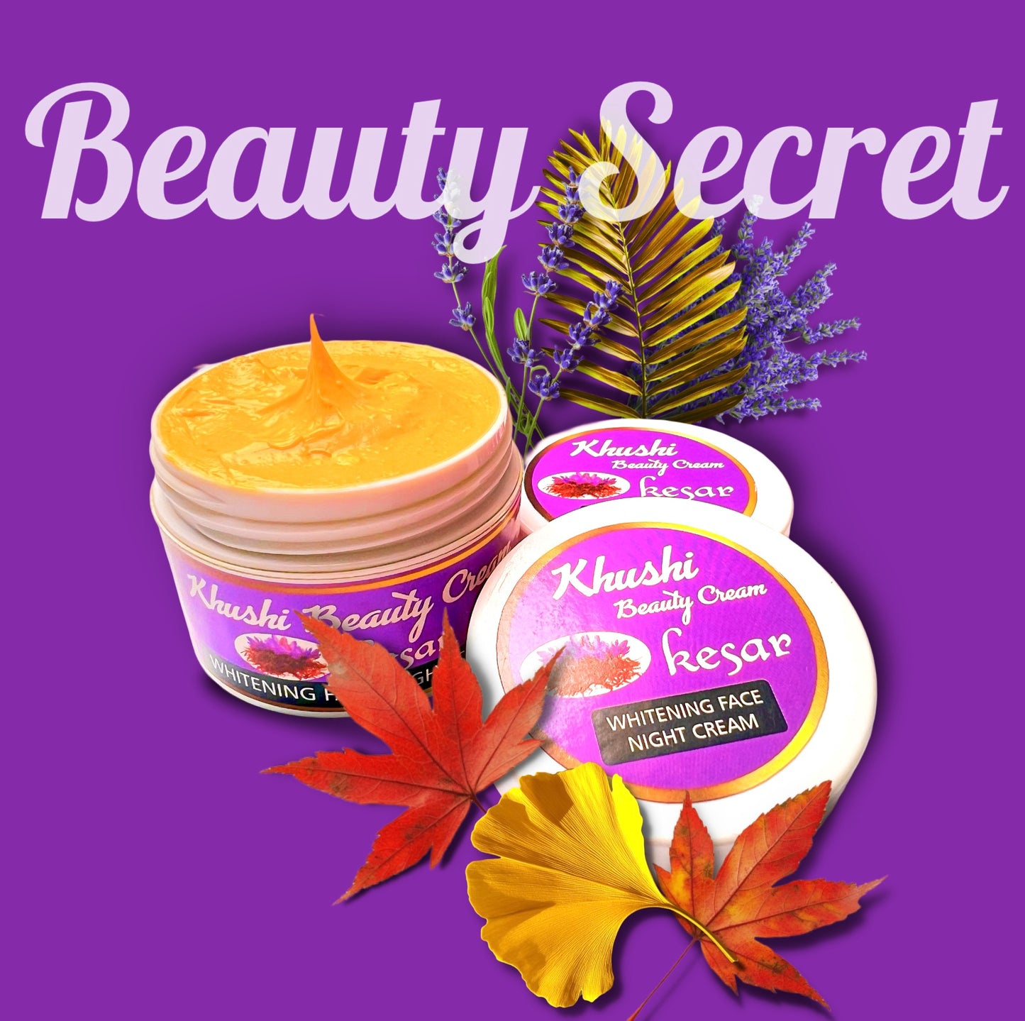 Khushi Beauty Cream Kesar Whitening Night Cream.