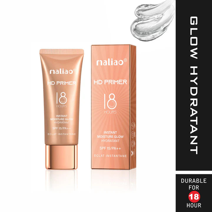 Maliao HD Primer - Instant Moisture Glow with SPF 15/PA++ for Flawless Skin