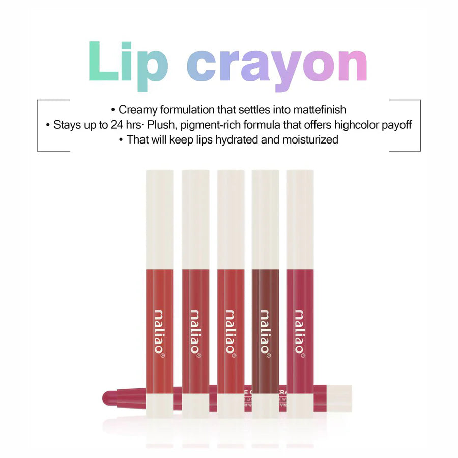Maliao Matte Cat Lip Crayon Transfer Proof And Light Weight Long Lasting Color