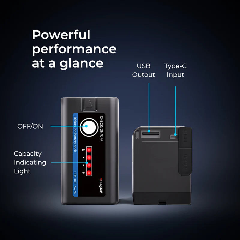 Digitek for Sony NP-F750C/ NP-F770 Type-C Camera Battery 7.4V.