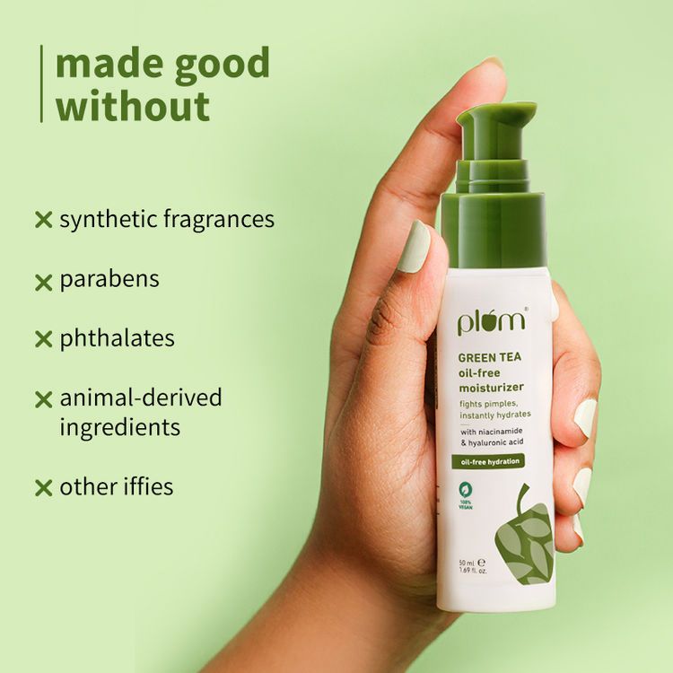 Plum Green Tea Mattifying Moisturizer With Glycolic Acid For Acne-Free Skin & Oil-Free Hydration