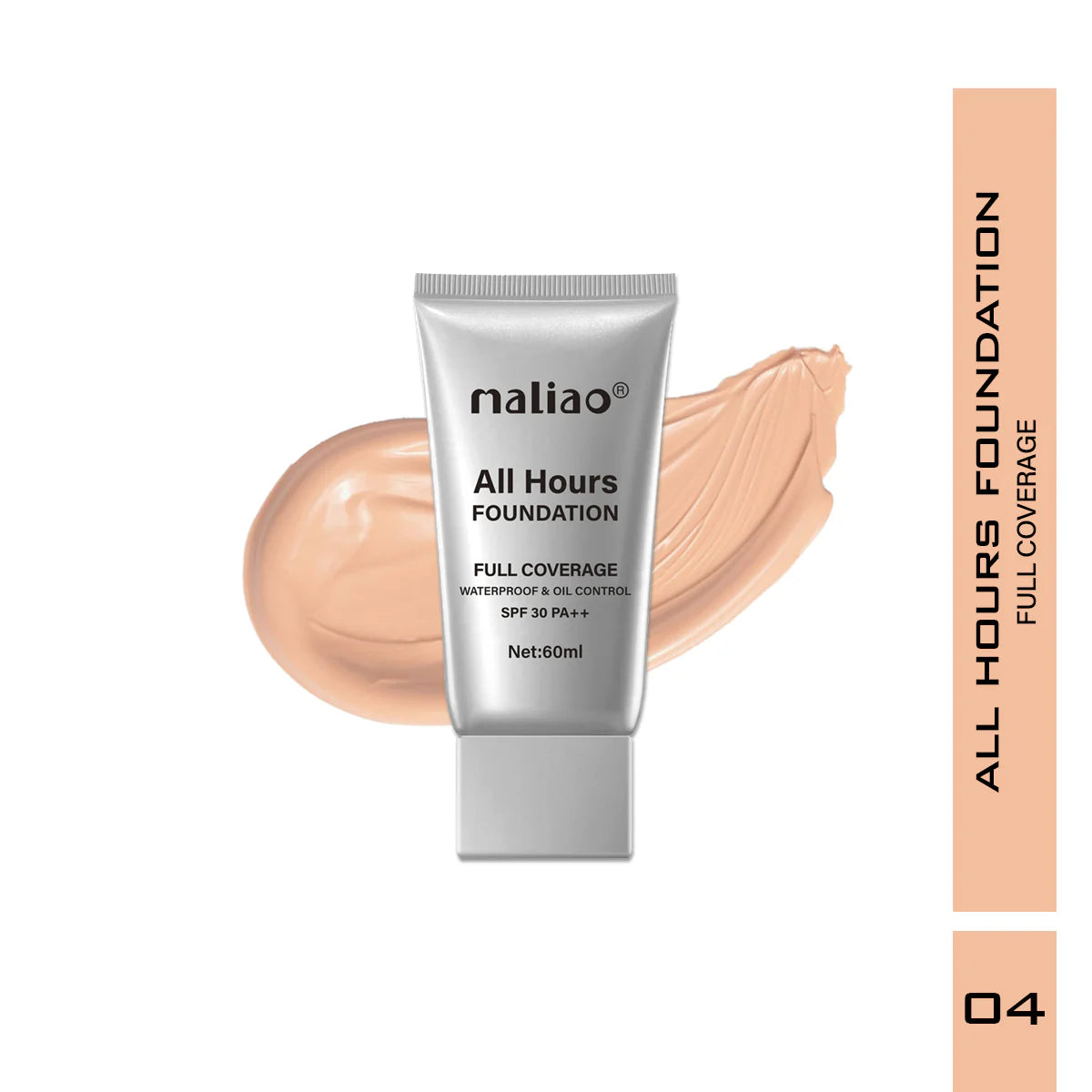 Maliao All Hours Foundation Full Coverage 60ml Tube