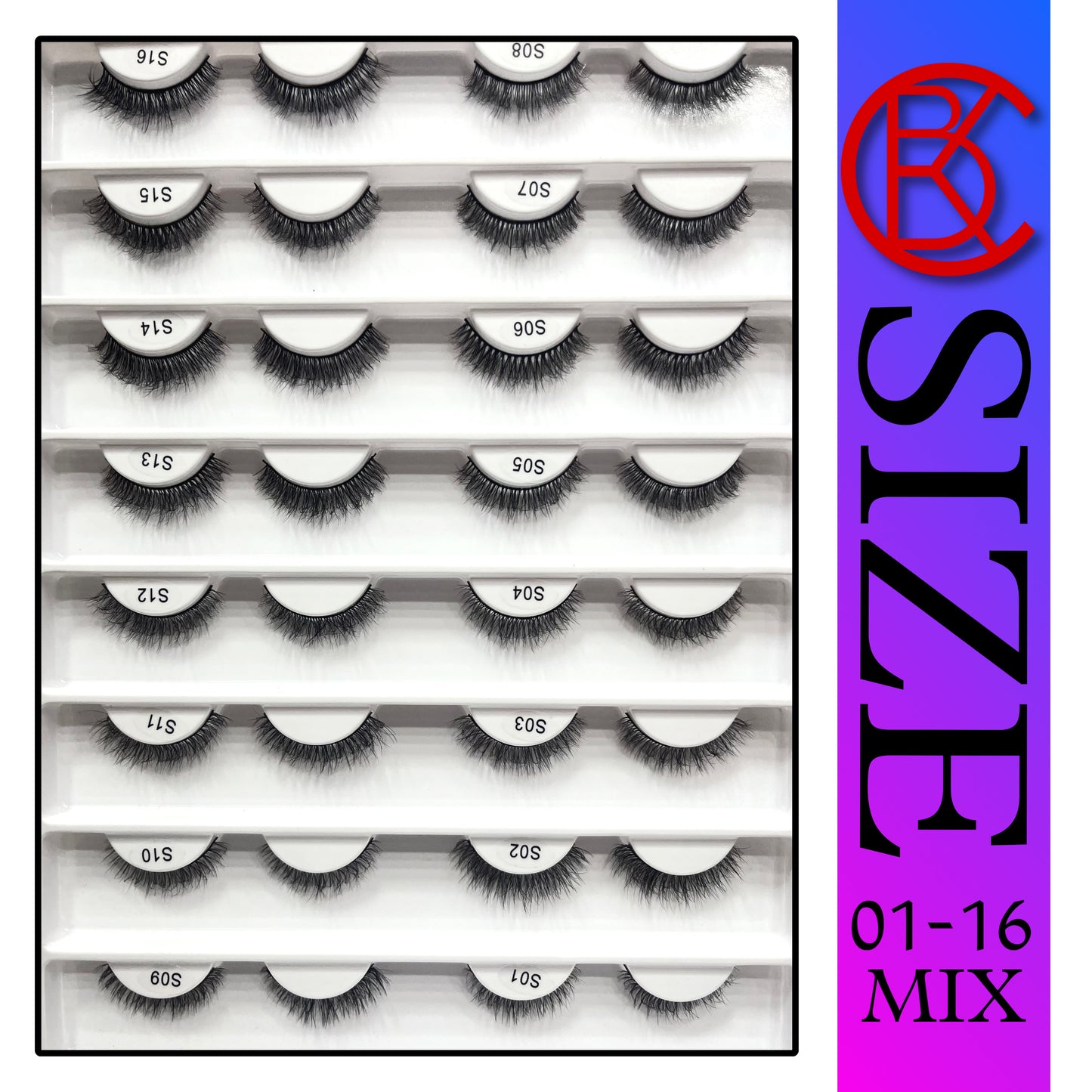 Khushi Mink Hair Lashes 16 Pair Set.