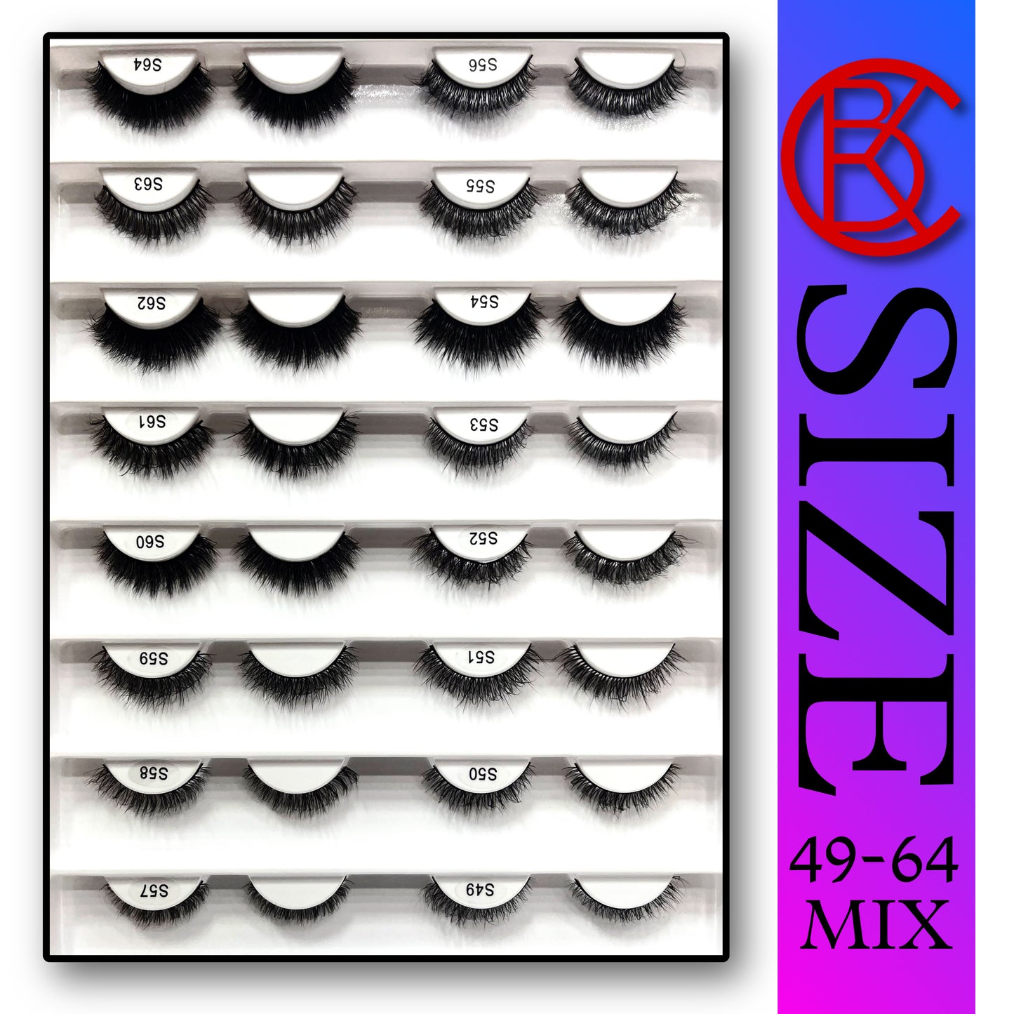 Khushi Mink Hair Lashes 16 Pair Set.