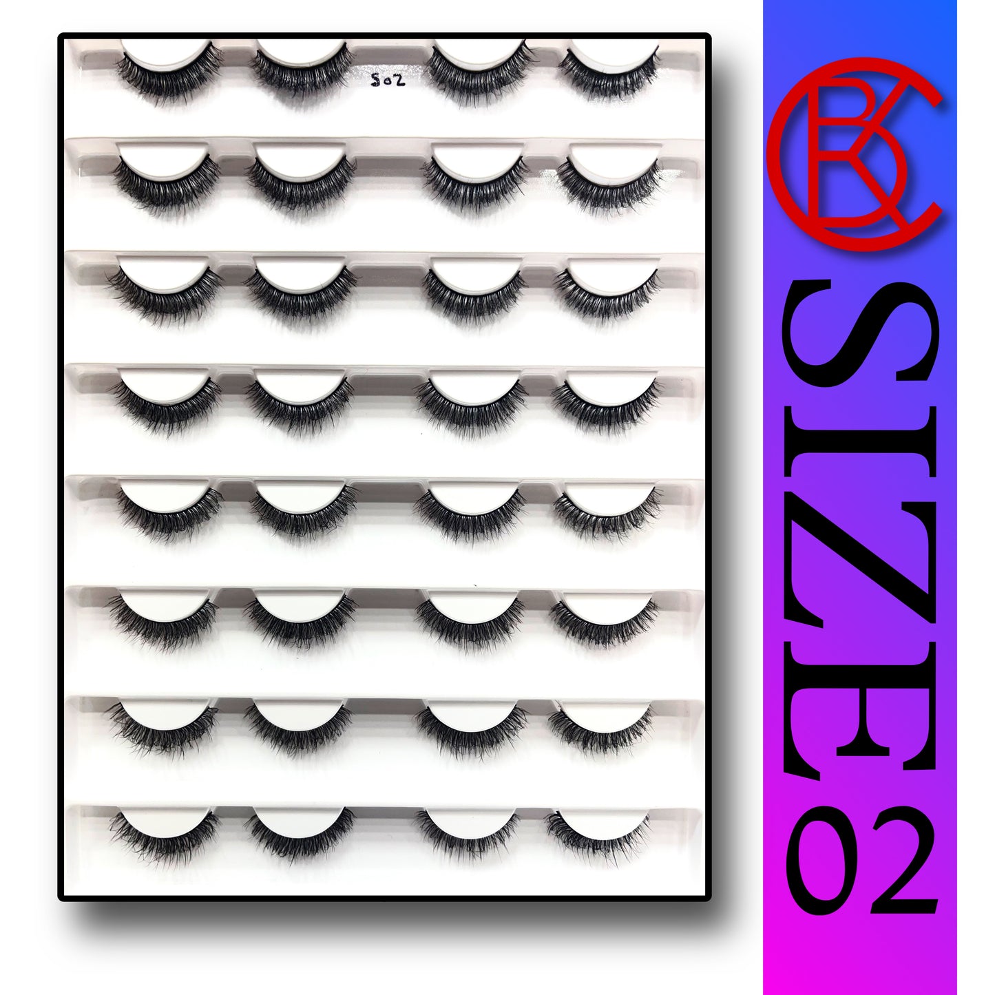 Khushi Mink Hair Lashes 16 Pair Set.