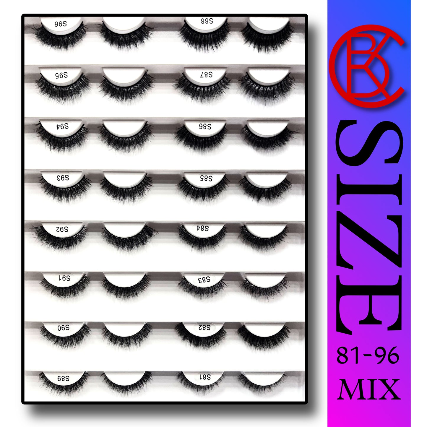 Khushi Mink Hair Lashes 16 Pair Set.
