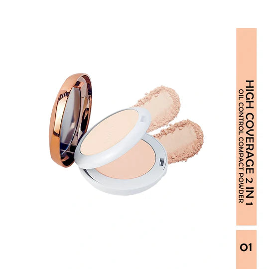 Maliao High Coverage 2-in1 Oil Control Compact Powder