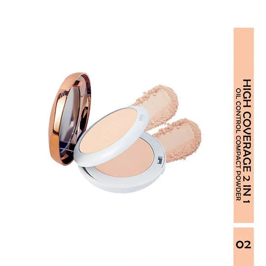 Maliao High Coverage 2-in1 Oil Control Compact Powder