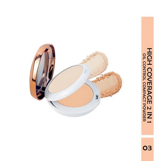 Maliao High Coverage 2-in1 Oil Control Compact Powder