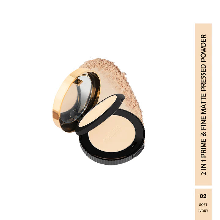 Maliao Oil Control 2-in-1 Prime & Fine Matte Pressed Powder