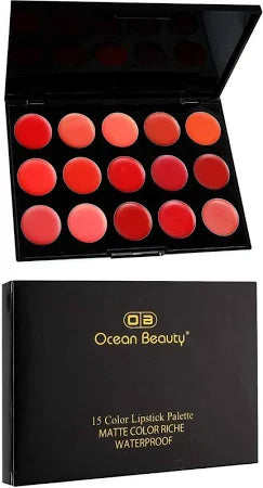 Ocean Beauty Professional Waterproof Multicolor Lipstick Palette Matte