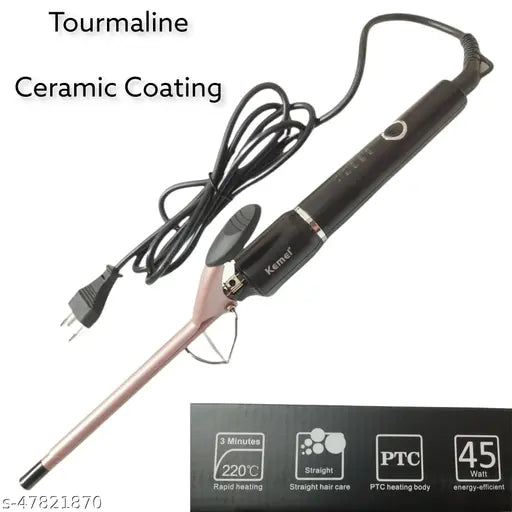 Kemei Hair Curler 9mm Tourmaline Ceramic Curls Model - Km 1323