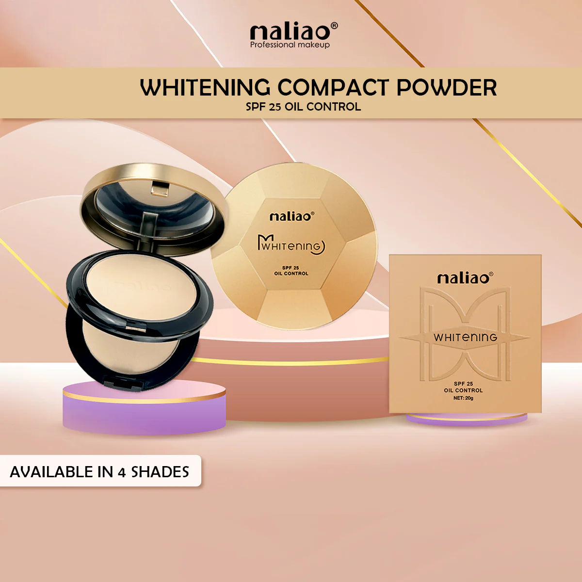 Maliao Whitening Oil-Free Long Lasting Compact Powder