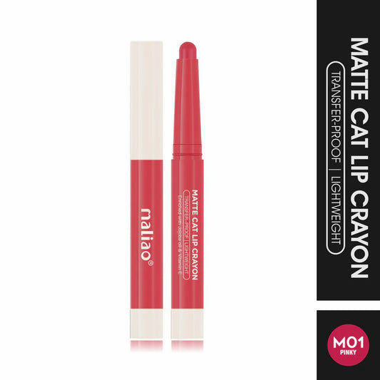 Maliao Matte Cat Lip Crayon Transfer Proof And Light Weight Long Lasting Color