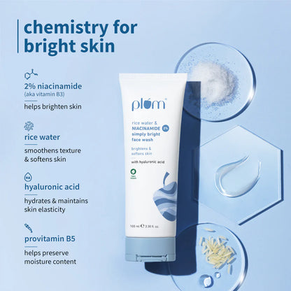 Plum 2% Niacinamide & Rice Water Face Wash