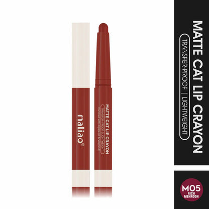 Maliao Matte Cat Lip Crayon Transfer Proof And Light Weight Long Lasting Color