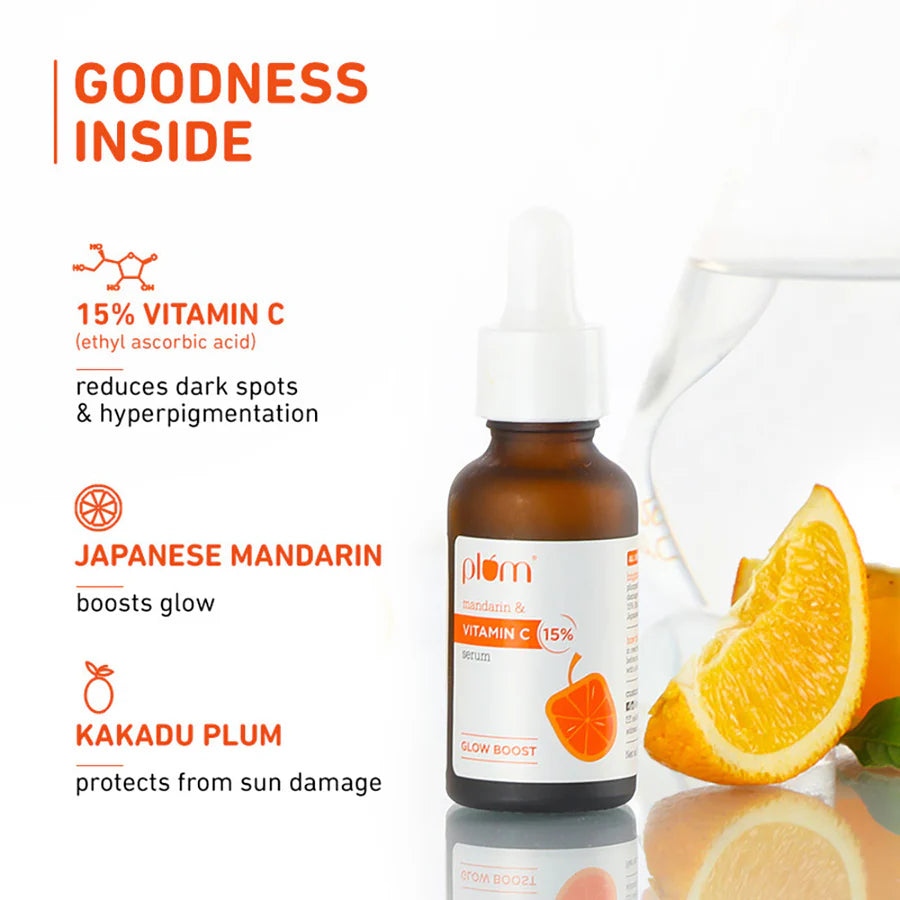 plum 15% Vitamin C Serum with Mandarin for glowing skin
