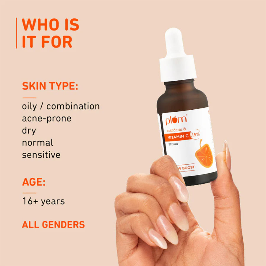 plum 15% Vitamin C Serum with Mandarin for glowing skin