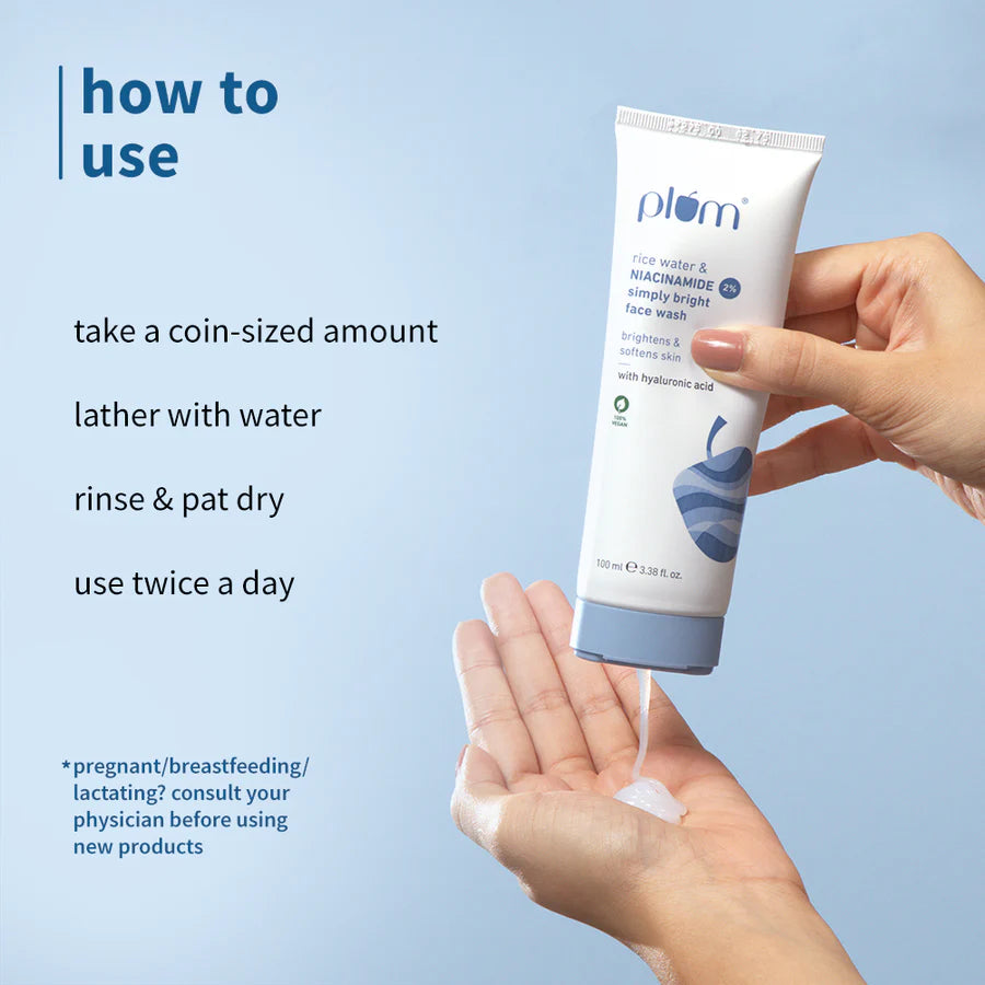 Plum 2% Niacinamide & Rice Water Face Wash