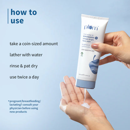 Plum 2% Niacinamide & Rice Water Face Wash
