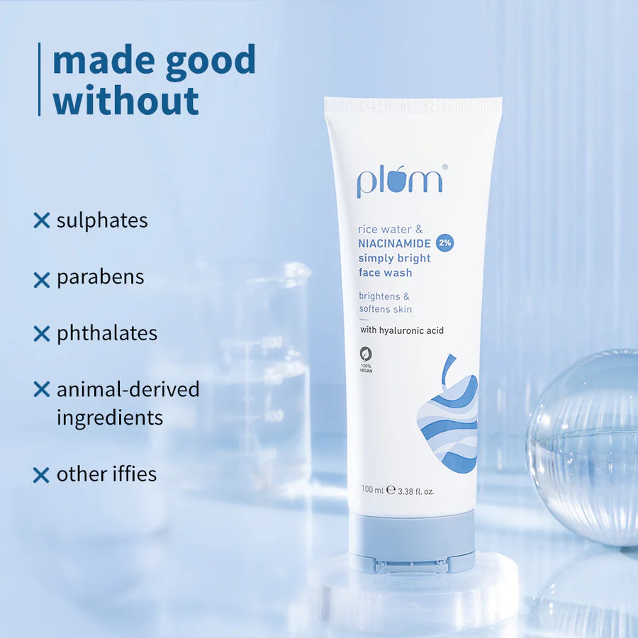 Plum 2% Niacinamide & Rice Water Face Wash